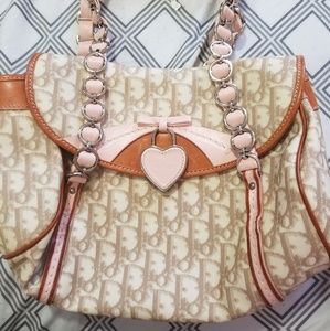 Dior Trotter Romantique HeartFlap Beige Canvas